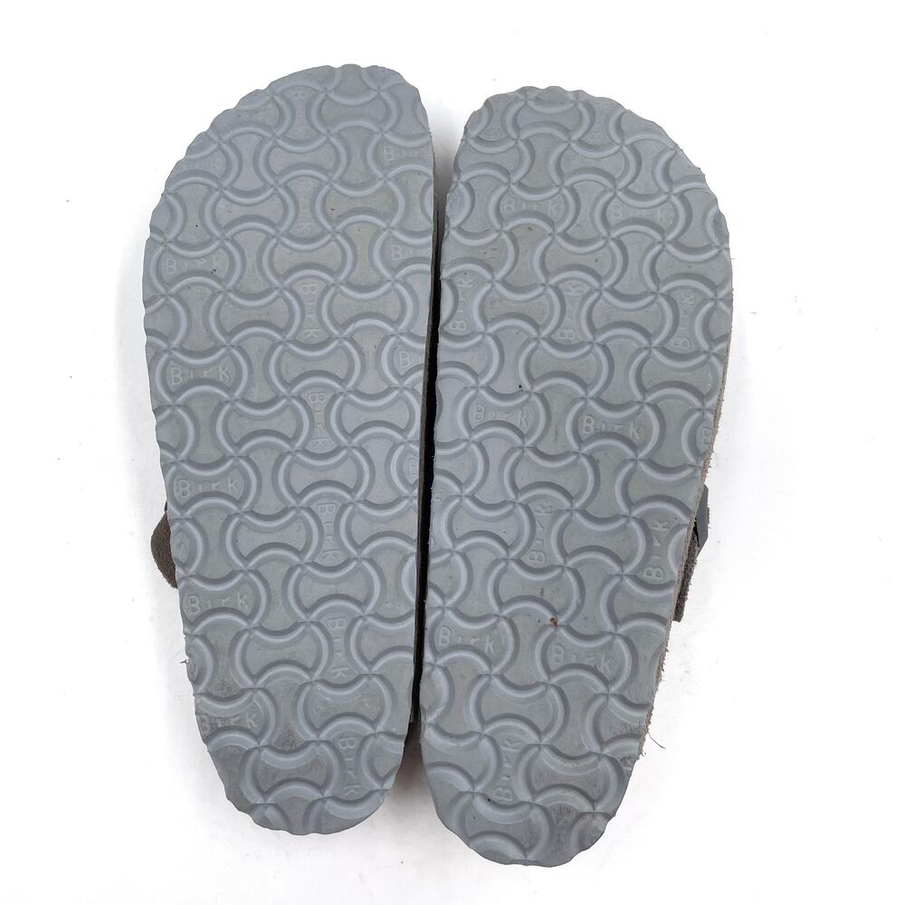 SOLD-Birkenstock Boston Mules Grey Suede Leather Soft Footbed Sz 39 / 8 NARROW - Picture 7 of 8